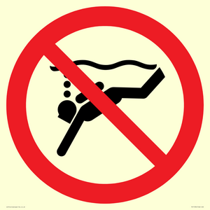 Prohibition: No sub-aqua diving